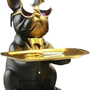 Resin Bulldog Tray Statue Storage